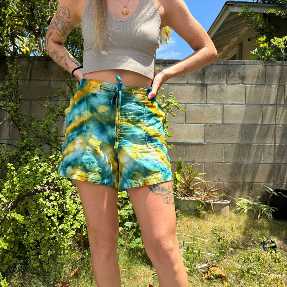 Vibrant Hand Dyed Tie-Dye Women's Shorts